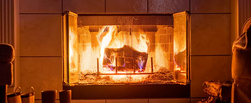 Mendota Hearth Landscape Fireplace Installation in Huntersville, North Carolina