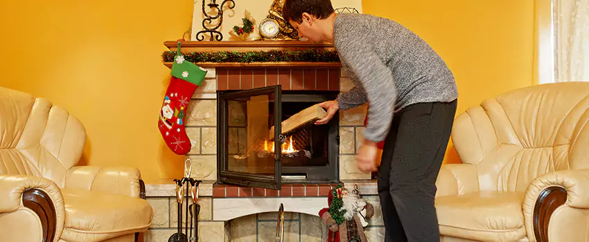 Rusted Metal Fireplace Restoration in Huntersville, North Carolina
